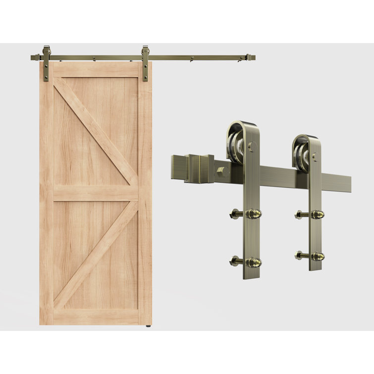 Homlux Sliding Standard Single Door Barn Door Hardware Kit Wayfair Canada 